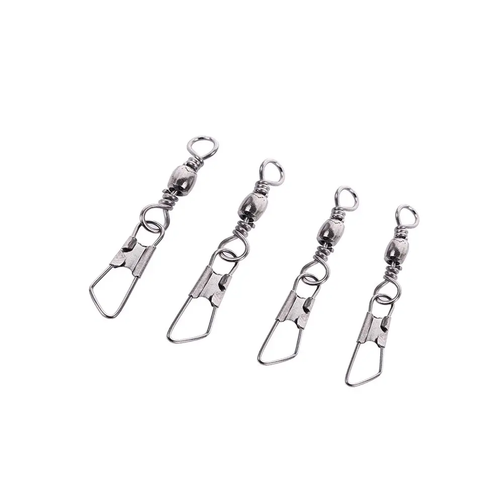 With Interlock Tackle Swivels Solid Rings Hanging Snap Fishing Pins Fishing Line Connector fishing tackle fishing connector fishing split rings 100PCS/pack