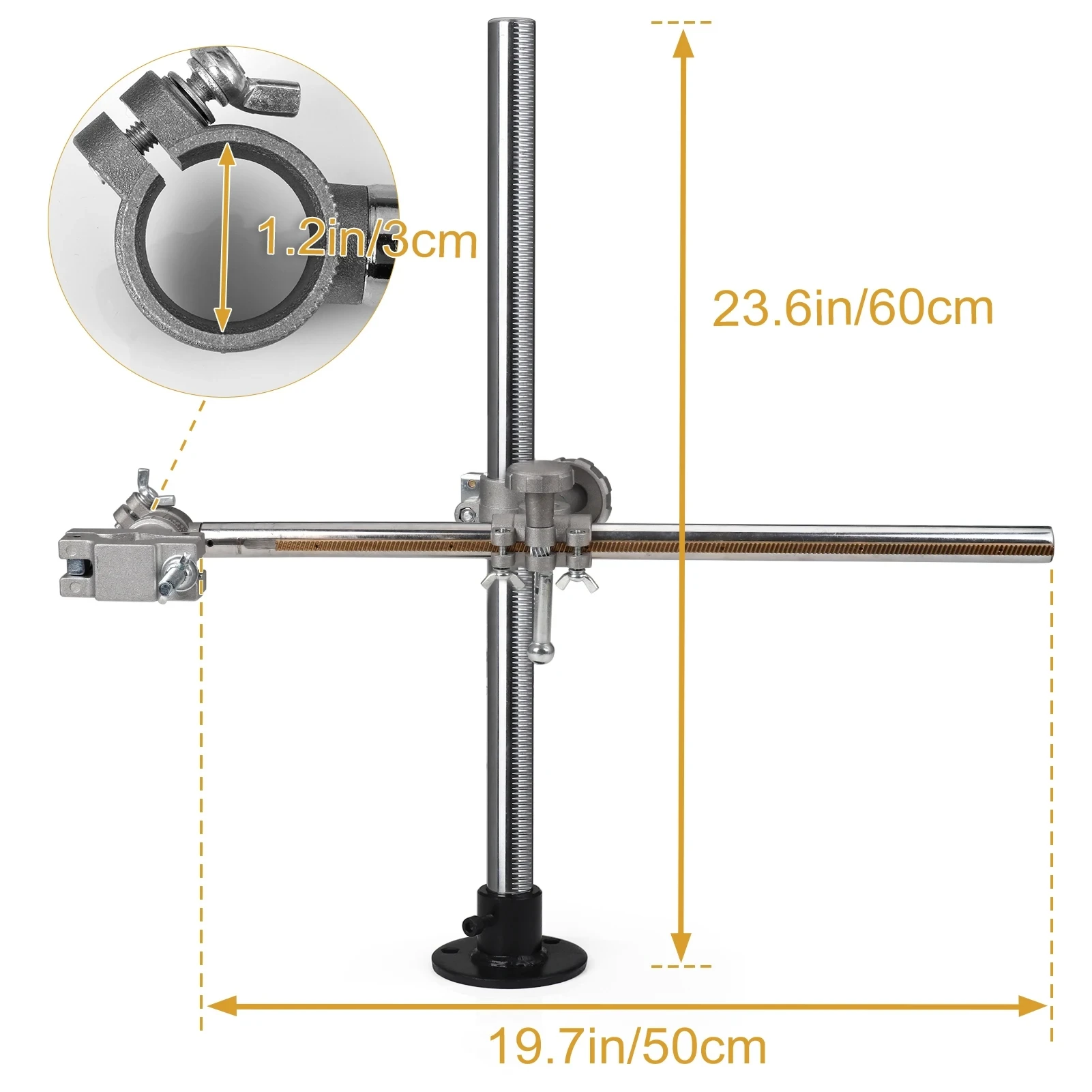 60x50cm Welding Torch Holder Support TIG MIG Gun Holder Clamp Mountings fit Welding Positioner Turntable Rotator Rotary Table 2