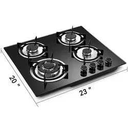4-Burner Combination Gas/Electric Stove Built-In for Home Dormitory RV Outdoor Use Commercial Grade Factory Price 3