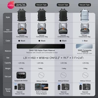Tigernu sacs à dos à Compression sous vide hommes sac à dos de voyage extensible USB sac grande capacité 17 sacs pour ordinateur portable pour sacs de cabine scolaire 2