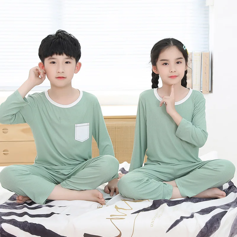 

Kids Sleepwear Set Boys Girls Pajamas Suit Long Sleeve Shirt+Pant Girls Homewear Children Underwear Baby Clothes for 2-16 Years