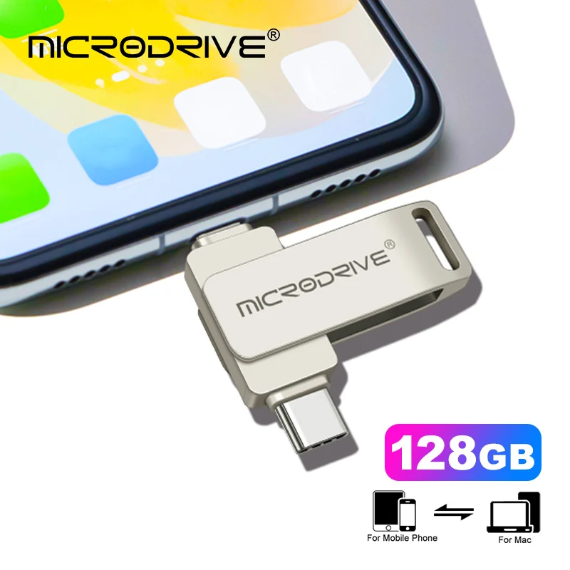 Dual-Interface USB-C Flash Drive - Versatile External Storage Solution