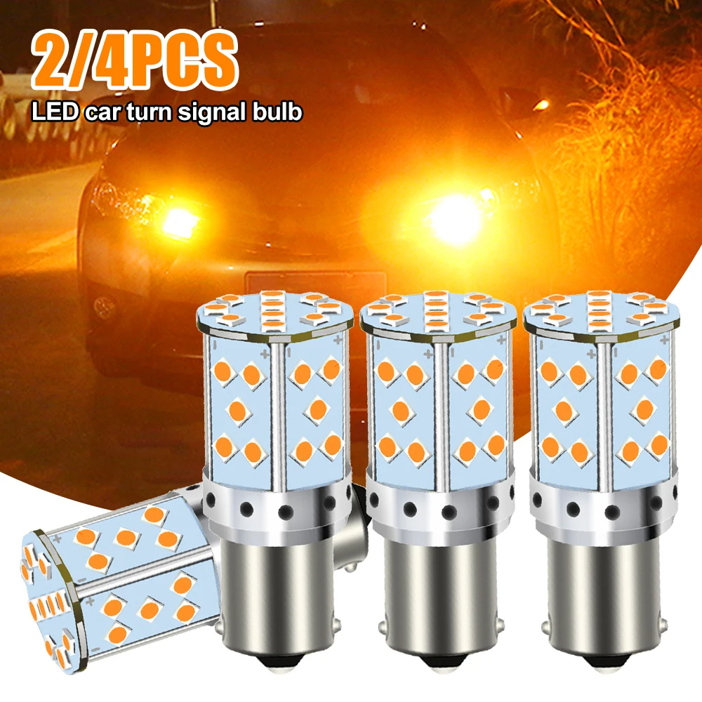 

2pcs/4pcs 21W High Powered Amber BAU15S 7440 PY21W 1156PY LED Bulbs for the Front/Rear Turn Signal Lights Tail Bulb Brake Lamp