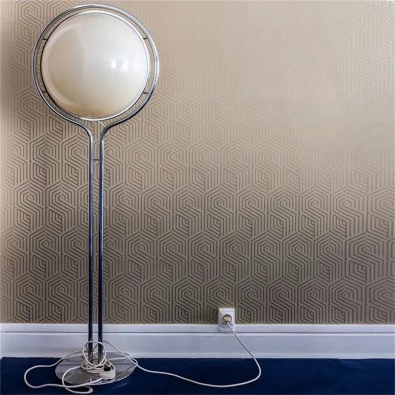 Creative E27 LED Metal Chrome Desk lamp Light Living Room Hotel Room White Acrylic Ball Lights Home Art Deco Art Floor lamp led floor lamp