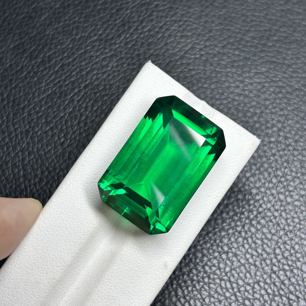 Meisidian Octagon 20X30MM  60 Carat Large Size Lab Created Grown Green Emerald Gemstone 6
