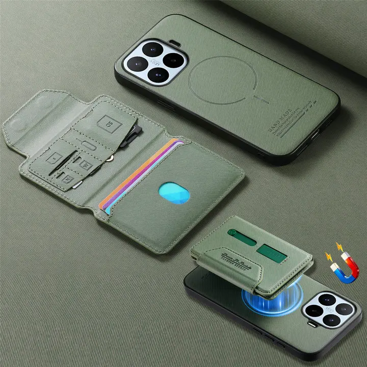 Premium Detachable Leather Wallet Magnet Case 5G Compatible