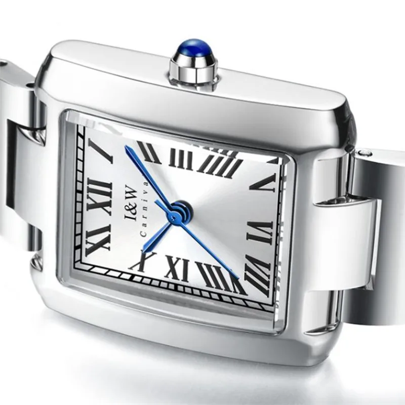 Switzerland Made Watch for Women CARNIVAL Brand Luxury Square Quartz Watch Ladies Fashion Clock Waterproof Saat Relogio Feminino
