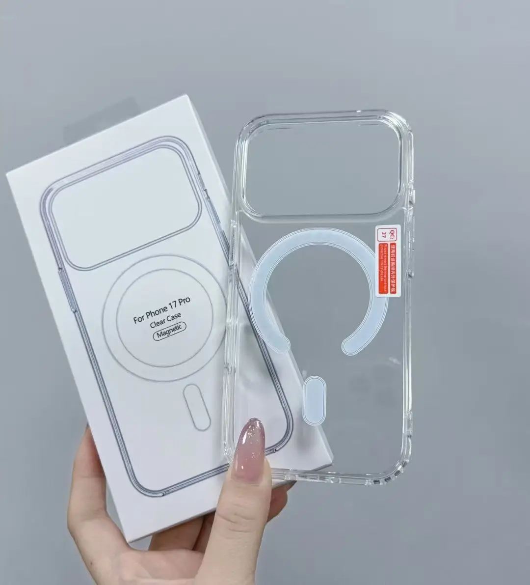 Luxury Transparent MagSafe Magnetic Phone Case - Shockproof Wireless Charging Cover