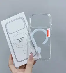 Luxury Transparent MagSafe Magnetic Phone Case - Shockproof Wireless Charging Cover - iPhone 17 Air (Clear)