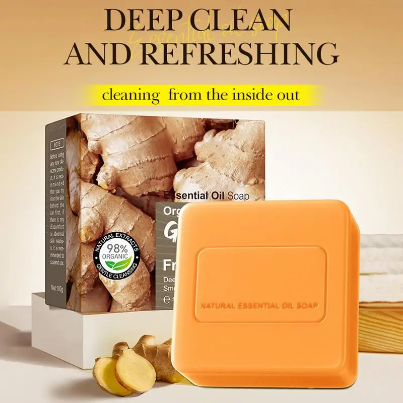 

100g Turmeric Cleansing Soapbar Turmeric Face Cleansing Cream Turmeric Skin Soapbar Body Exfoliate Hydrate Deep Cleaning Soap