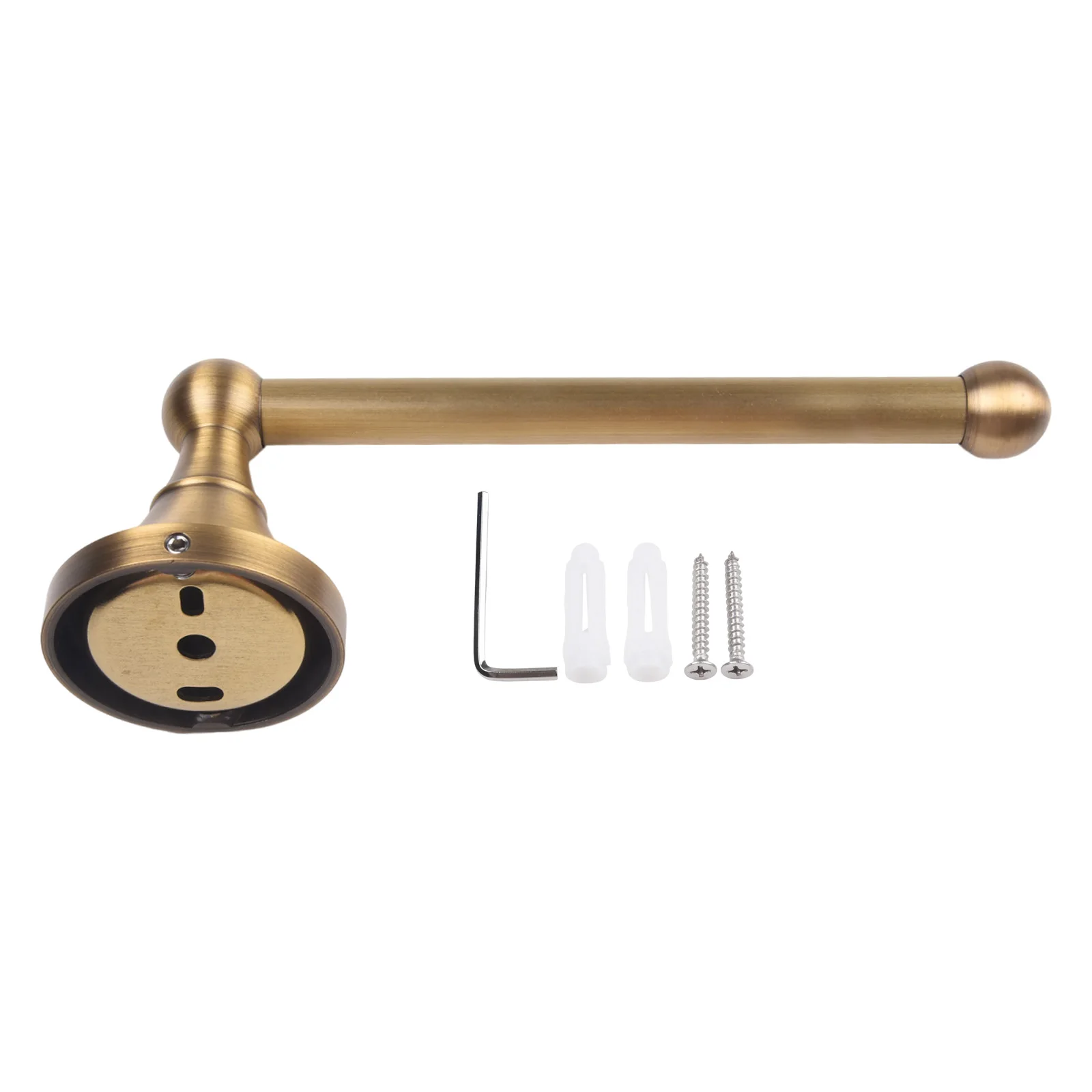 Description Picture 4 of itemAntique Brass Toilet Paper Holder Wall Mounted Rack Bathroom Tissue Roll Shelf Paper Holder Towel Ring Robe Coat Hook