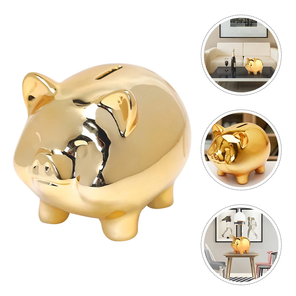 

Ceramic Pig Molding Piggy Bank Cute Coin Piggy Bank Home Furnishing Saving Pot