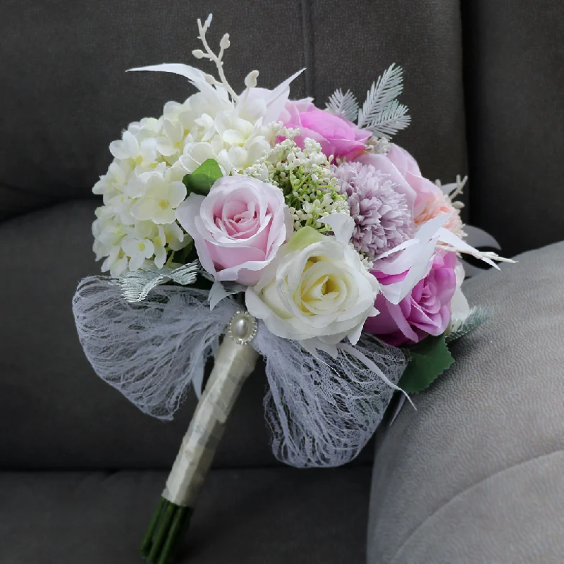 

Искусственный Свадебный букет для путешествий фотография Реквизит Женская композиция свадебное украшение цветочный шар оптовая продажа