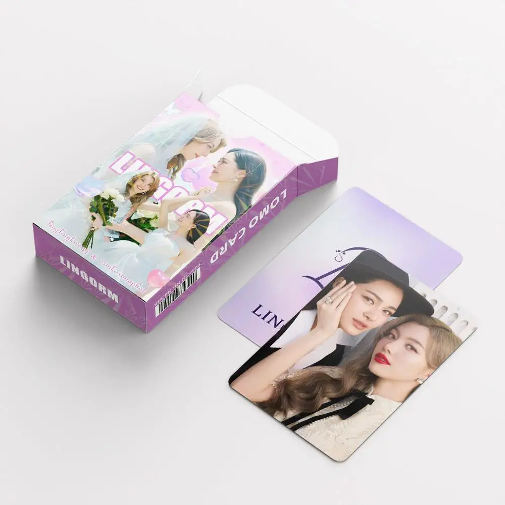 우리의  링오르엠 레이저 로모 카드, 스티커가 포함된 HD 포토카드, 태국 드라마, 링과 오름 캐릭터, 92 124개