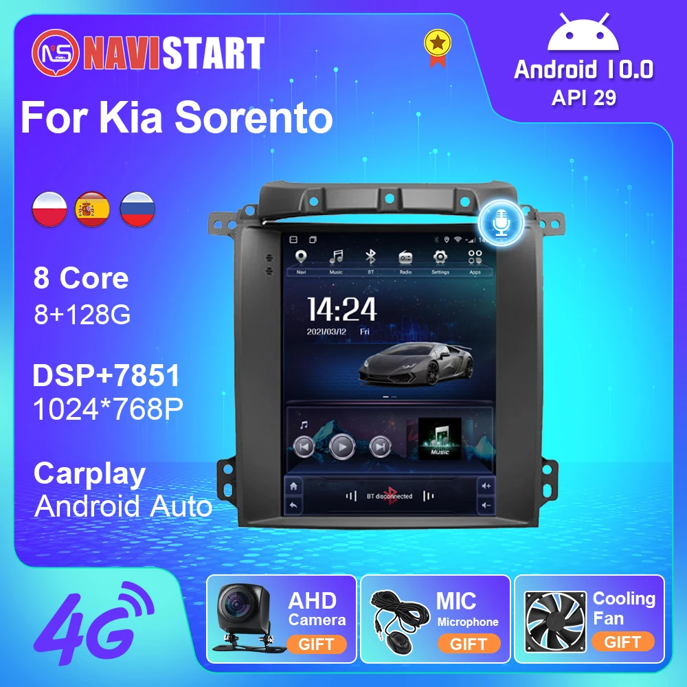 

NAVISTART For Kia Sorento 2002-2008 Android Car Radio Multimedia Stereo Vertical Autoradio Player Navigation GPS 4G WIFI Stereo