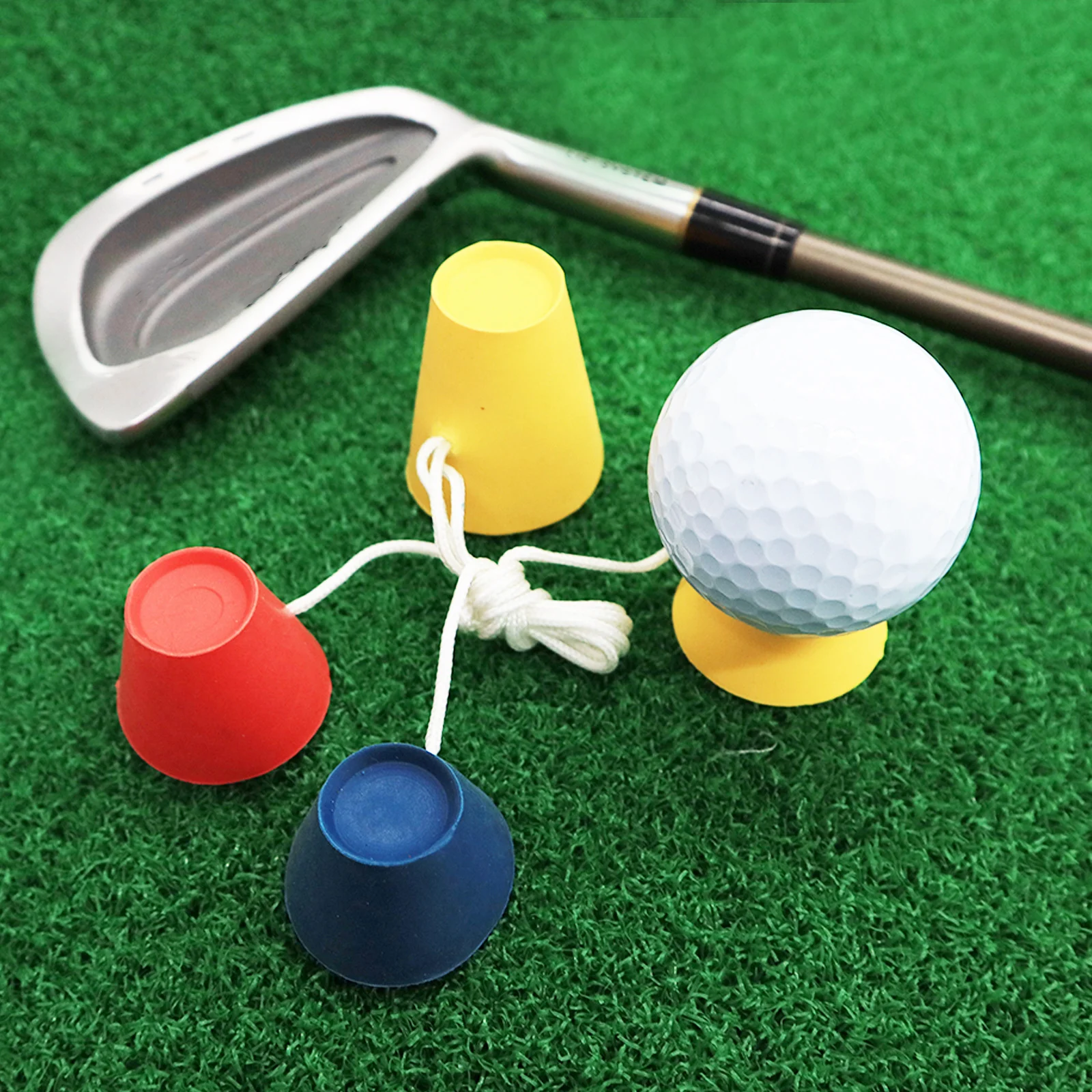 1Set Golf 4-In-1Tees Different Heights Rubber Winter Golf Tees Driver Home Range Ball Training Practice Outdoor Sports Golf Tee