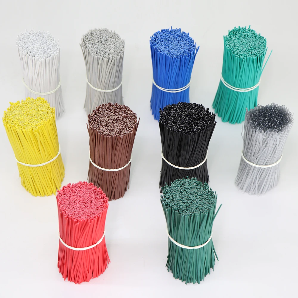 Plant Ties 100PCS 10-Colour Garden Cable Ties Reusable Oblate Iron Wire Tie for Flower Plant Climbing Vines Multifunction Coated Fix String