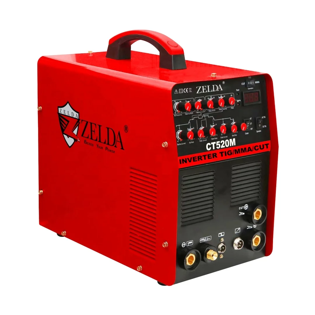 

CT-520M AC DC TIG/Stick/Plasma Cutter 3 In 1 Machine Portable Aluminum Welding Machine