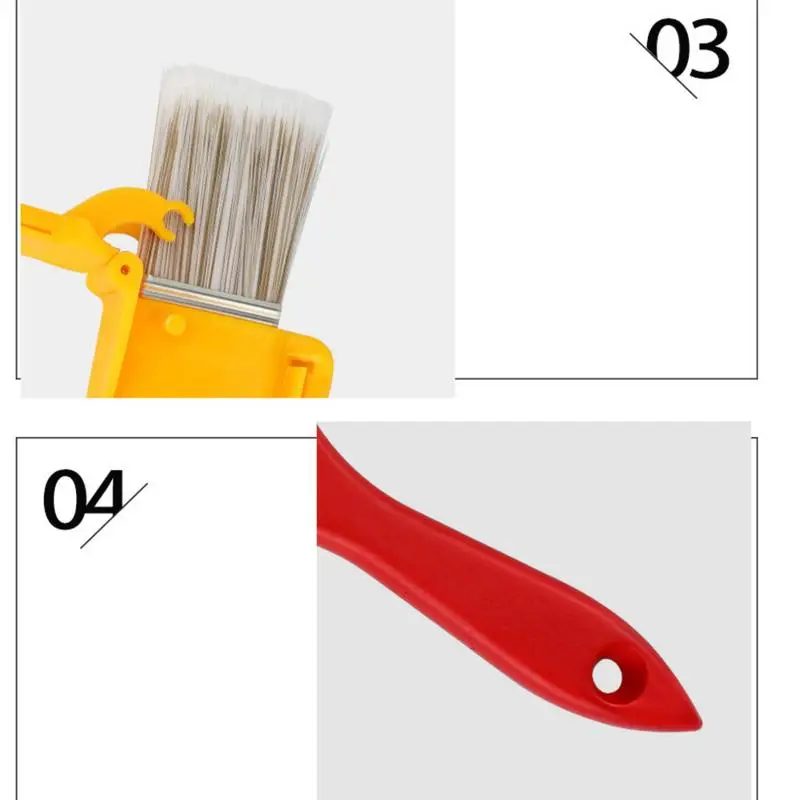Edging Paint Brush Wooden Handle Edge Trimmer Paint Edger Brush Multifunctional Corner Paintbrush Handheld Painting Tool For