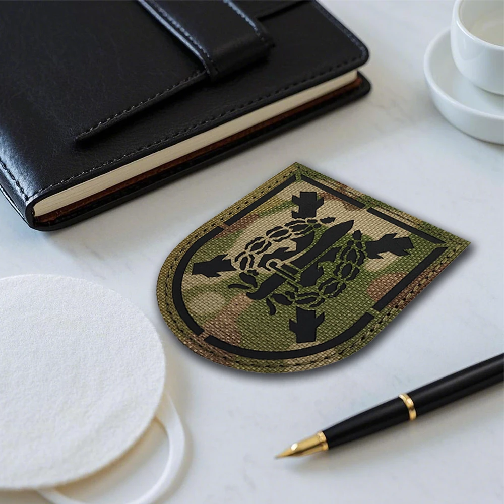 Special Operation Of Spainsh Laser IR CP Camo MOE Shield Type Reflective Clothing Label Sew-on Jackets Vest Shirt Funny IR Patch