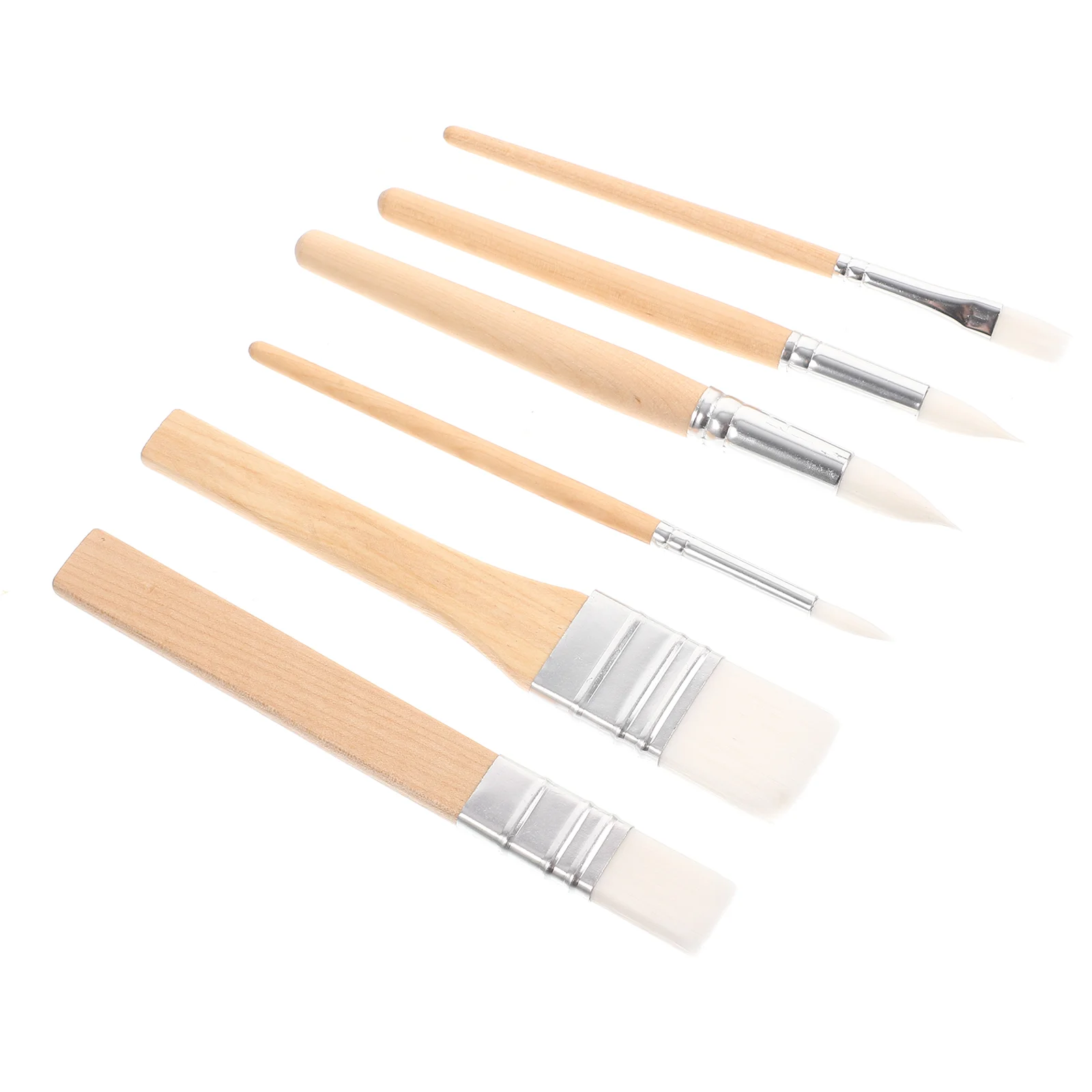 

6 Pcs Watercolor Brushing Pens Drawing Set Paint Brush Set Pens Reusable Nylon Tools Drawing Wood Child for Painting