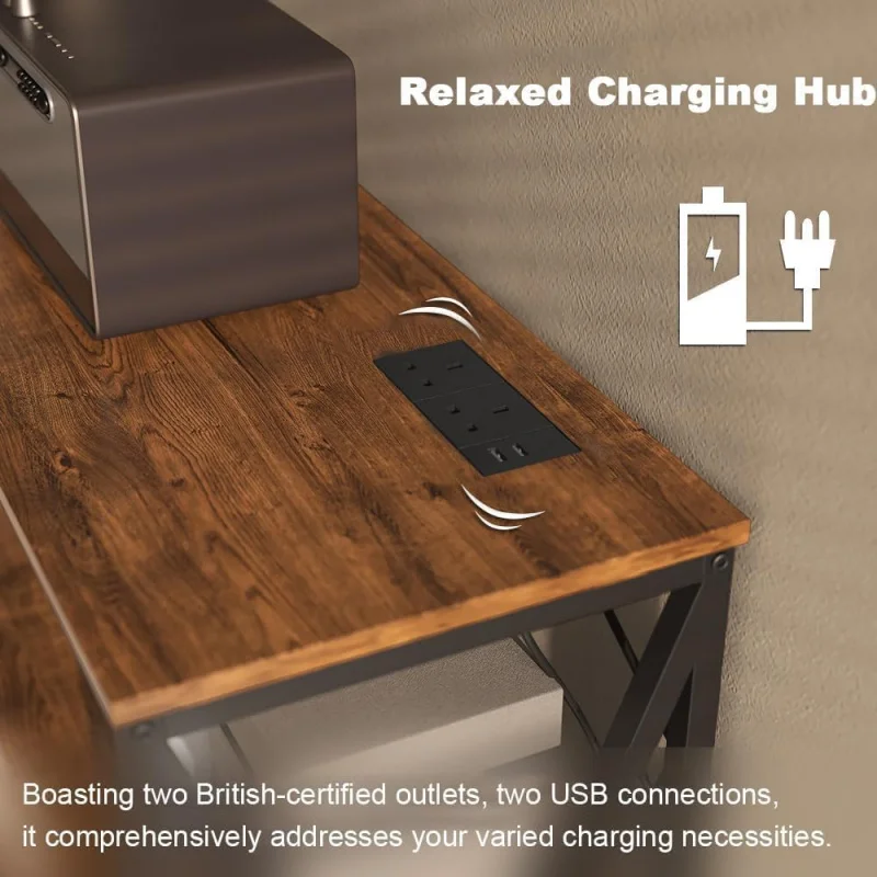 ركن القهوة لطاولة المدخل مع مخرج طاقة لرف التخزين