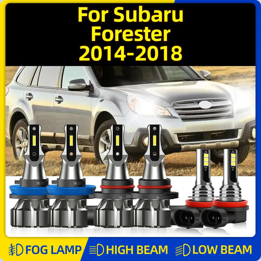

360W LED Headlight Bulbs 60000LM CSP Chips Auto Lamps 6000K White Fog Lights For Subaru Forester 2014 2015 2016 2017 2018