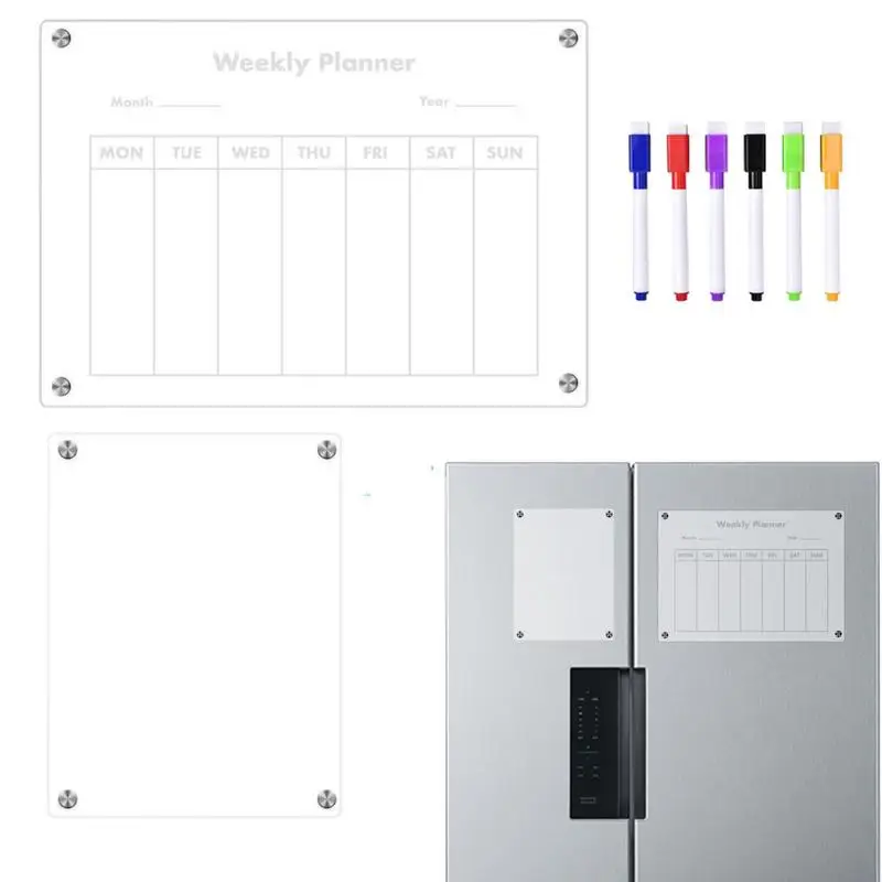 

Magnetic Whiteboard Sticker Whiteboard Weekly Acrylic Writing Board Dry Erase Board Calendar And Memo Portable Magnetic Plan