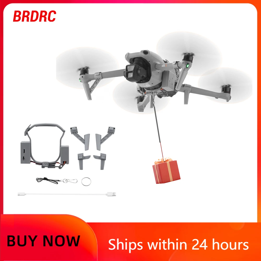 BRDRC Airdrop System for DJI Air 3/Air 3S Quick Release Thrower for Fishing Marriage Gifts Drone Rescue Accessories 1 BRDRC Airdrop System for DJI Air 3/Air 3S Quick Release Thrower for Fishing Marriage Gifts Drone Rescue Accessories 1