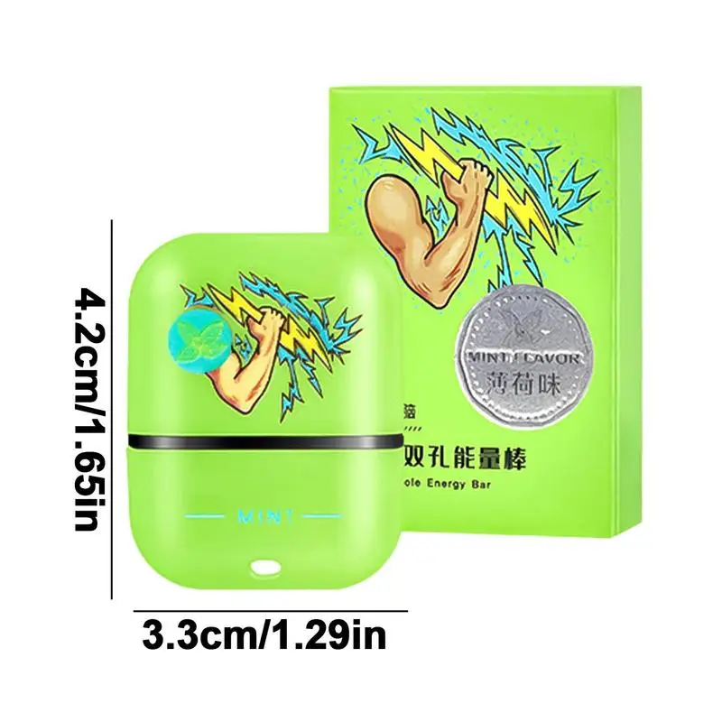 Organic Aromatherapy Nose Inhaler Double hole Oil Nasal Inhaler Stick for car driving outdoor long-distance travel Increase