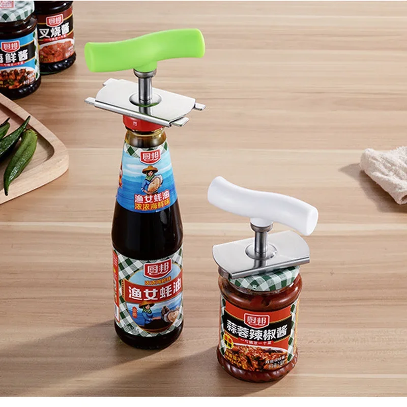 Adjustable Jar Opener Stainless Steel Lids off Bottle Kitchen Accessories Can for 3-9.5CM