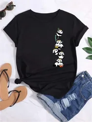 Adorable Panda Print Women's Casual Crew Neck T - Shirt - XXXL (D0371 - HS)