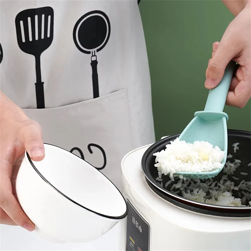 Plastic Rice Spoon Heat Resistant Easy to Clean Rice Spoon Without Damaging The Pot Ginger Garlic Paste Grinder Filter