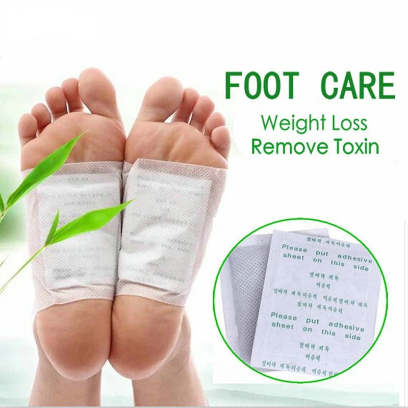 10Pcs/Set Detox Foot Pads Bamboo Vinegar Natural Herbal Toxins Cleansing Adhesive Patches Plaster Improve Sleep Feet - Цена: US $2.54 / lot
