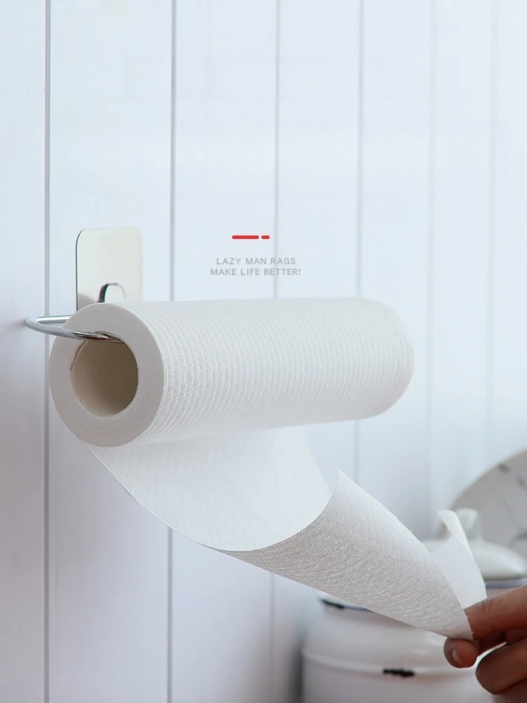 50 Sheets/Roll Disposable Dishwashing Paper 25x25cm Wood Pulp Paper Cleaning Paper Towels Kitchen Gadget Household Supplies