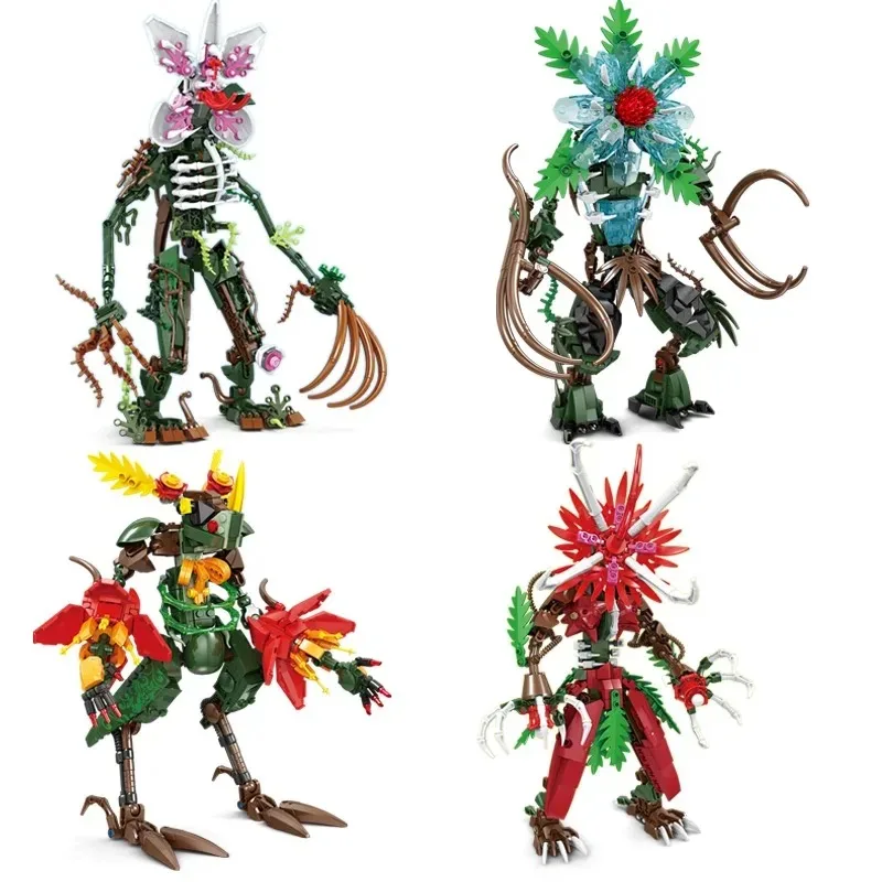 Самоблокирующиеся кирпичи Строительство MOC «Дугие странные монстры» для мальчиков Аниме Игры Кубики DIY Модели Подарки на Де...