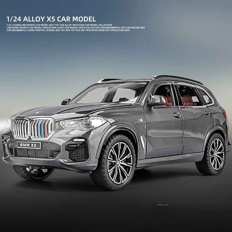 Deluxe 1:24 BMW X5 Miniature Toy SUV with Sound and Light