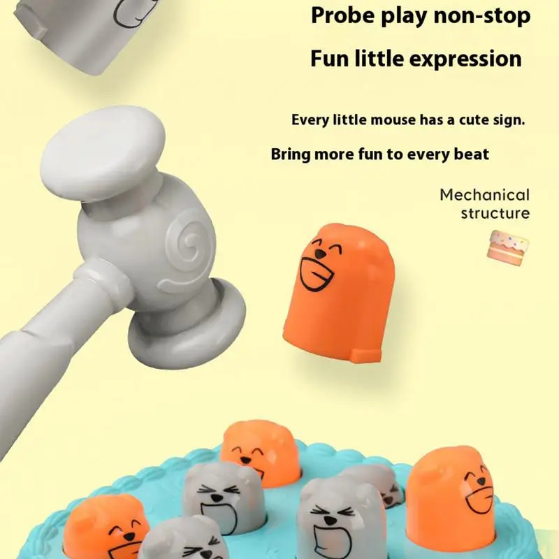 Whack Mole Game Interactive Cake Shape Hammer Games Preschool Toys Whack Game Toy Toddler Pounding Toy For Hand Eye