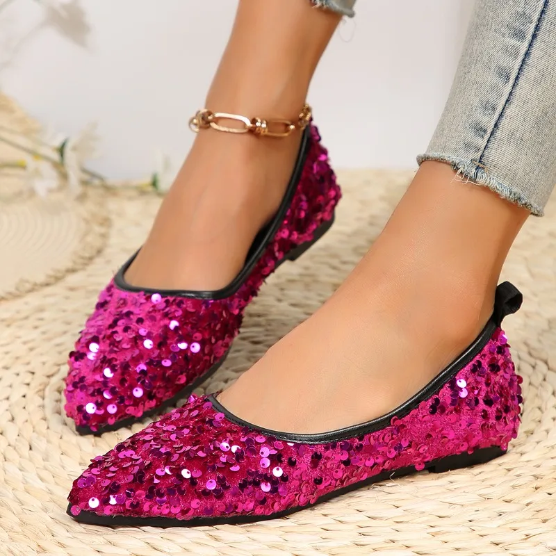 

Туфли женские на плоской подошве, с круглым носком, без застежек, лоферы, удобные рабочие туфли, заостренный носок, повседневная обувь на плоской подошве, весна-осень 2024