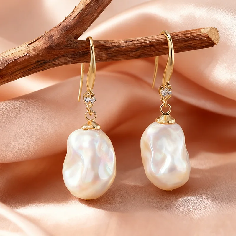 Antique Baroque Pearl Earrings Light Luxury High-end Retro All-match Fashion Elegant Ear Jewelry Cross-border New Arrival - 2