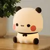 Kawaii Panda Led Night Light Lamp Cute Cartoon Pat Lamp Animal Bedroom Decorative Living Room Dolls Gifts kids Baby Night light 6