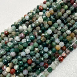 Lapis Lazuli Faceted Round Natural Stone Beads for Jewelry Making - 15 Strands (Indian Agate)