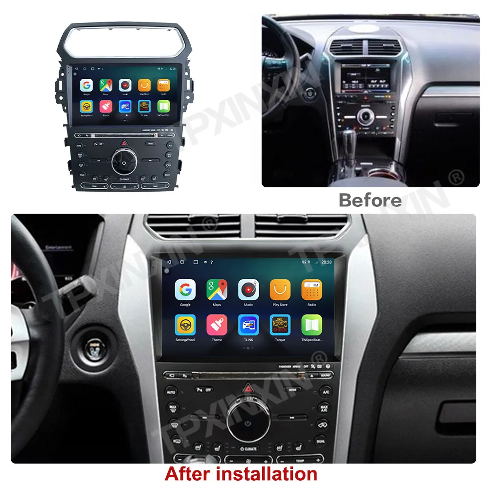 For Ford Explorer 2011-2019 tesla style Keep the original car CD, Android large screen DVD navigation system, GPS