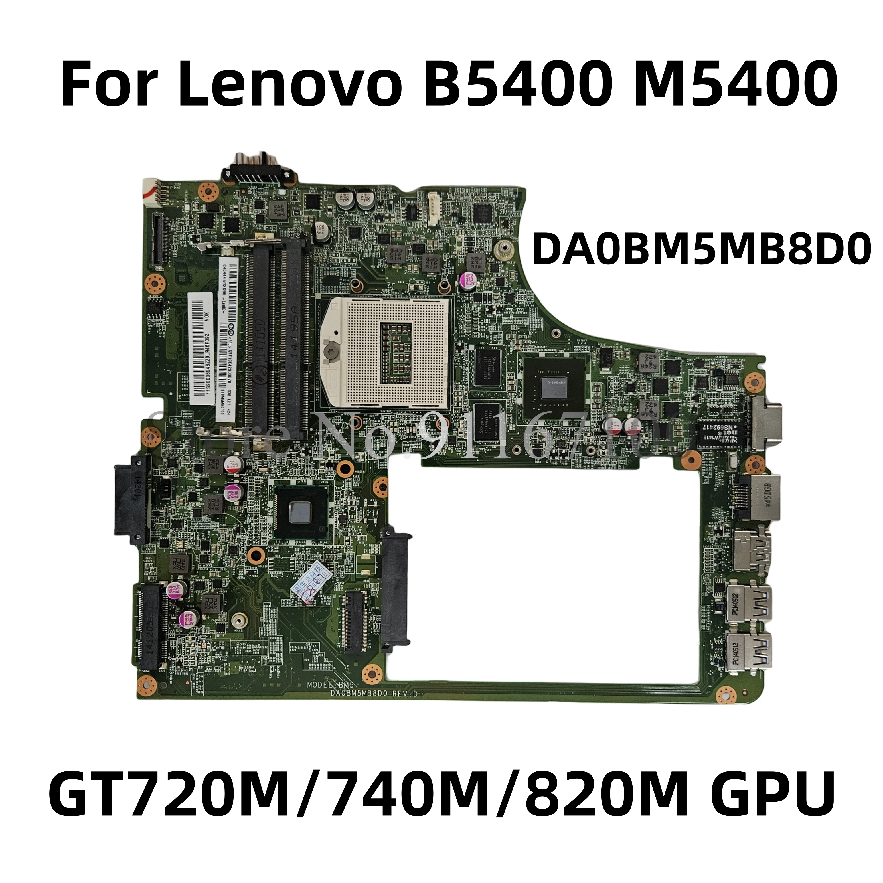 Placa-mãe Portátil para Lenovo Placa-mãe com Chipest Hm86 100 Totalmente Testado B5400 M5400 Gt720m 740m 820m Gpu Da0bm5mb8d0