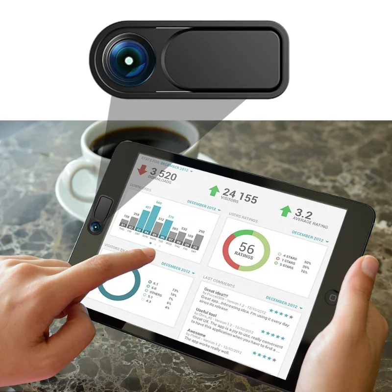 Universal Privacy Webcam Cover for Laptops, Tablets, and Smartphones - Set of 1/5/10