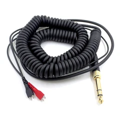 Versatile High - Fidelity Spring Audio Cable with Dual Adapter Ends - 1.5m (Black)