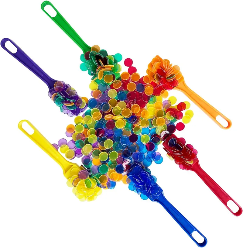 Montessori Magnetic Stick Wand Set with Plastic Chips Color Counting Math Learning Toy Kids Educational Toys Classroom Supplies 5