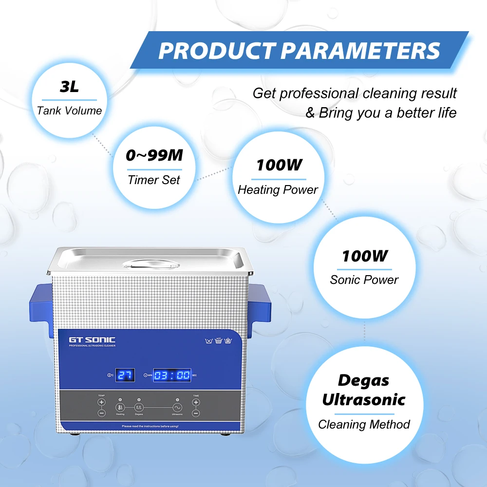 GTSONIC Ultrasonic Cleaner - 2L to 27L Digital Ultrasound Bath with Big Sale Price Description Image.This Product Can Be Found With The Tag Names Digital ultrasonic cleaner 6l, Ultrasonic cleaning machine 3l, Ultrasonic cleaning machine 6l