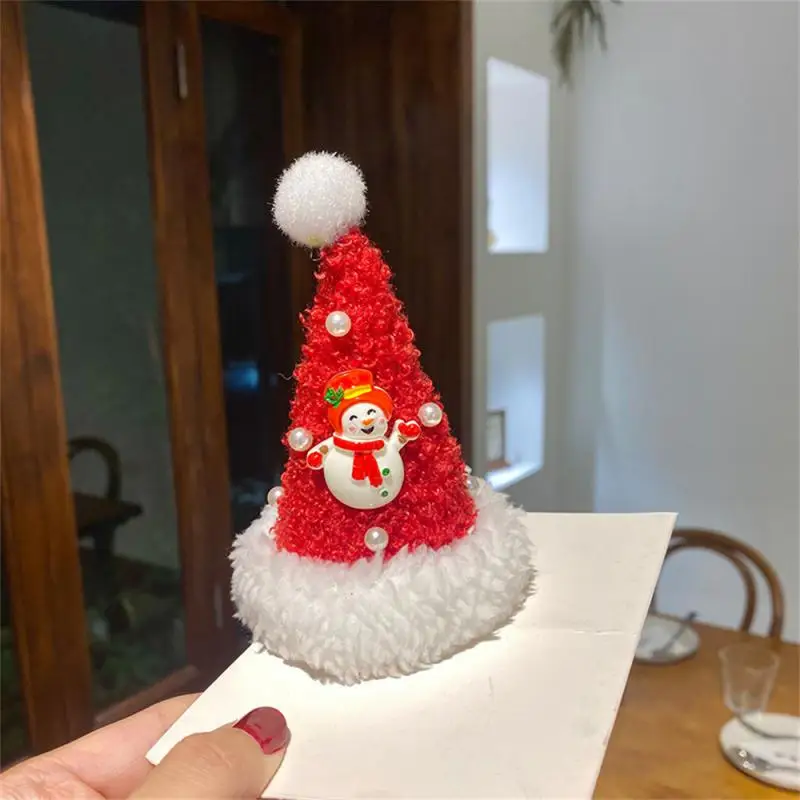 Childrens Headwear Cartoon Design Plush Luxurious Childrens Holiday Hair Accessories Party Accessories Need Christmas Hairpins