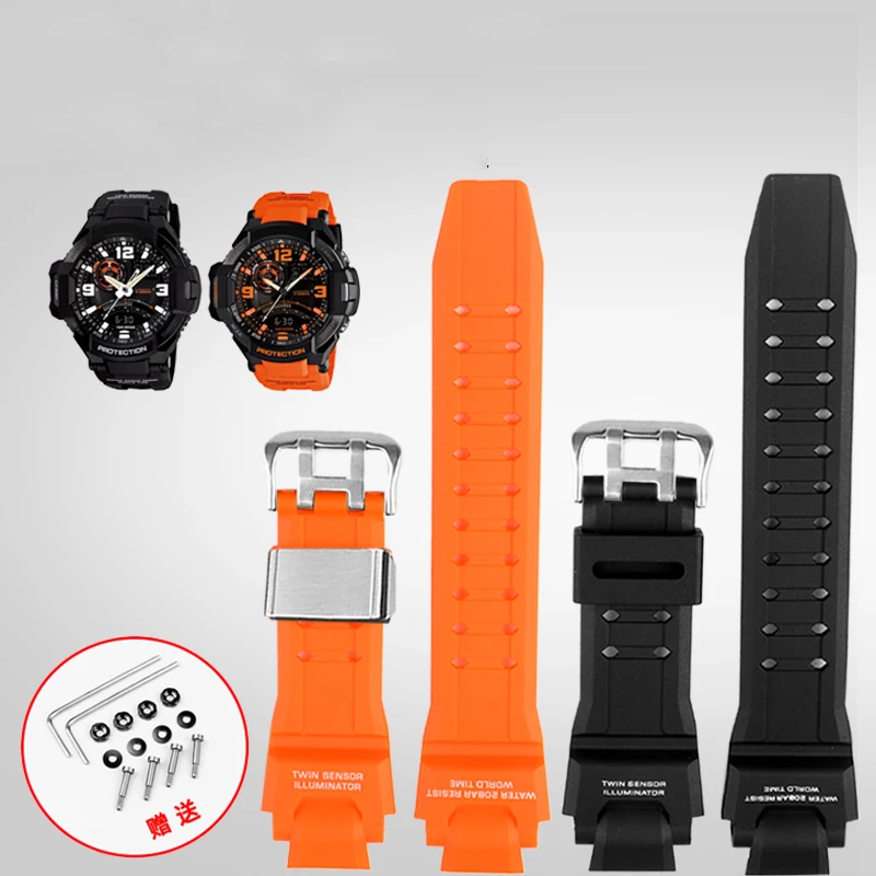 

Резиновый ремешок для часов Casio G-SHOCK GA1000/1100 GW-A1000/1100/4000, силиконовый ремешок с мужскими аксессуарами для браслета